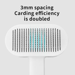 <b>Hot</b> Sale Stainless Steel Rubber Soft Dog Cat <b>Comb</b> Furry Hair Pet Brushes Set Dog Grooming Slicker Brush - Product Image 2