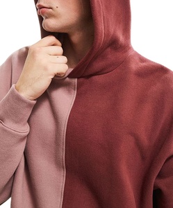 two tone split hoodie