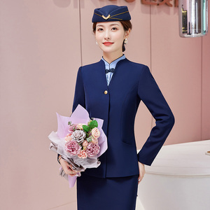 Ensemble <span class=keywords><strong>de</strong></span> veste, chemise et jupe sur mesure <span class=keywords><strong>de</strong></span> couleur bleu, rouge et noir classiques pour <span class=keywords><strong>l</strong></span>'équipage <span class=keywords><strong>de</strong></span> cabine <span class=keywords><strong>de</strong></span> compagnie aérienne, hôtesse <span class=keywords><strong>de</strong></span> <span class=keywords><strong>l</strong></span>'<span class=keywords><strong>air</strong></span>, <span class=keywords><strong>uniforme</strong></span> <span class=keywords><strong>de</strong></span> stewardess - Product Image 2