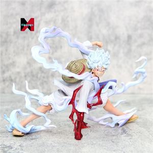Anime de una pieza Sun God Nika Fifth Luffy Crouching Pose Second Gear Awakening figura de pelo blanco modelo estatua coleccionable - Product Image 3