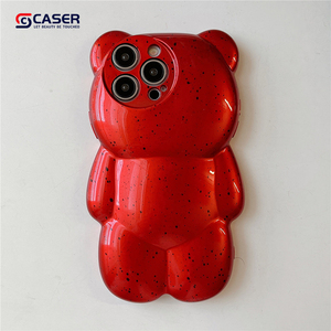Light Luxury 3D Splash Ink Little Bear TPU Phone Case para iPhone 16 <span class=keywords><strong>Pro</strong></span> Max 15 <span class=keywords><strong>Pro</strong></span> 14-Color sólido Último diseño Mobile Cover - Product Image 3
