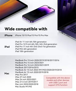 Lector de Tarjetas SD USB-C para iPhone 15 y 16, Plug and Play, Sin Necesidad de Aplicaciones, Visor de Cámaras de Seguimiento, Cámaras de Caza y Cámaras de Coche - Product Image 5