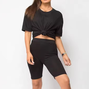 2 Piece High Quality Solid Formal <b>Women's</b> <b>Suit</b> <b>Short</b> Sleeve Shirt <b>Shorts</b> Set 100% Cotton Eco-Friendly Breathable Wholesale - Product Image 6