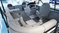 2025 pour Kinocean personnalisé 90HP électrique hors-bord en aluminium ponton bateau de pêche pour 6 personnes pour les loisirs de divertissement sportif