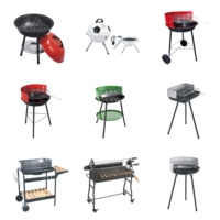 Barbecue à gaz multifonctionnel à trois brûleurs, grand modèle d'extérieur, en acier, avec sécurité flamme et revêtement poudré, pour usage domestique