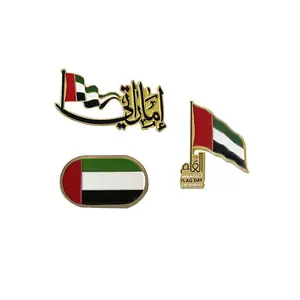 30Mm Metalen Verenigde Arabische Emiraten Uae Vlag Dag Reversspeld Saudi-Arabië Reversspelden Badge