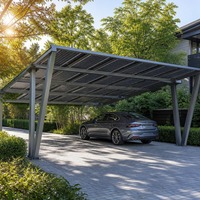 Système de montage de carport solaire moderne en zinc, aluminium et magnésium pour la production d'énergie verte résidentielle urbaine
