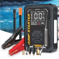 Compresseur d'air portable 150 PSI, démarreur de secours 1500A, booster 12V 10000mAh, pompe à pneus sans fil pour voiture et moto
