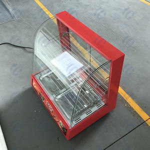 Vitrine chauffante pour aliments / Vitrine chauffante pour pizzas <span class=keywords><strong>et</strong></span> tartes / Vitrine chauffante électrique en verre incurvé pour aliments. - Product Image 5