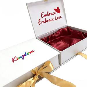 Coffret cadeau cosmétique de luxe, boîte pliante magnétique, design personnalisé, emballage doublé de velours pour marques haut de gamme avec ruban - Product Image 5