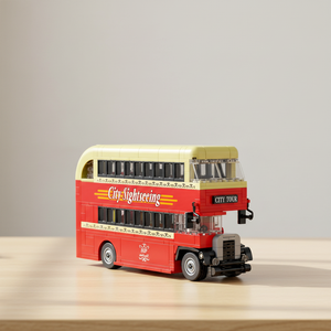 991015 Autobús Turístico Rojo de Dos Pisos, Modelo 1:24, Juguete de Construcción de Plástico, Set de Bloques de Construcción de 642 Piezas, Adorno para Armar DIY - Product Image 3