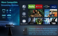 Nuevo Proyector Actualizado Android 9.0 X1 Pro Full HD 1080P 750ANSI Lúmenes WiFi 5G LCD LED con Enfoque Automático y Corrección Trapezoidal para Cine en Casa