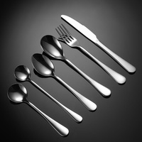 Ensemble de couverts occidentaux en acier inoxydable 304, 1010 pièces, cuillère à café, cuillère à soupe, couteau, fourchette, poli, cadeau d'entreprise, durable, moderne, minimaliste