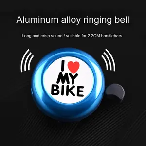 Campanelli da bicicletta personalizzati piccolo bel Volume chiaro colore ricco che amo il Logo della mia bici corno manubrio da viaggio sicuro - Product Image 3