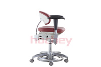 Tabouret de médecin dentaire avec dossier Chaise d'assistant de médecin pour les hôpitaux Chaise de médecin dentiste de luxe avec dossier