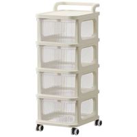 Chariot de rangement mobile en plastique avec tiroirs, organisateur de chariot, conteneur pour collations, jouets, armoire, facile à assembler, salon