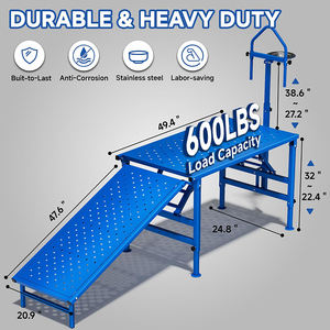 JH-Mech ที่รีดนม<span class=keywords><strong>แพะ</strong></span>และตัดแต่งด้วยการออกแบบทางลาดพับเก็บได้ง่ายฐานรีดนมแพะขนาดเล็กสำหรับงานหนัก - Product Image 2