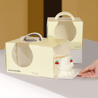 Caja para Pastel de Marca Privada con Ventana Transparente, Logotipo Personalizado, Empaque para Panadería, Caja de Papel para Repostería de Alta Calidad para Entrega de Alimentos