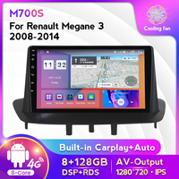 Autoradio Android 13 8 cœurs 8+128 Go pour Renault Mégane 3 (2008-2014) et Renault Fluence (2013) avec Caméra 360 et 2 Din