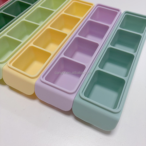 <span class=keywords><strong>Bac</strong></span> de congélation en silicone sans BPA avec couvercle, récipients en silicone pour purées et légumes - Product Image 5