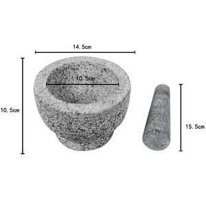 Juego <span class=keywords><strong>de</strong></span> mortero y Maja antideslizante <span class=keywords><strong>de</strong></span> granito 100%, tazones para molinillo <span class=keywords><strong>de</strong></span> especias <span class=keywords><strong>de</strong></span> guacamole <span class=keywords><strong>de</strong></span> <span class=keywords><strong>piedra</strong></span>, Molcajete grande para mexicano - Product Image 6