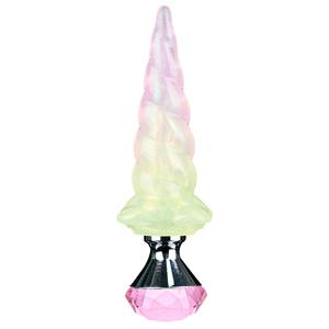 Unicorn Liquid Silicone Wearable Colorful <span class=keywords><strong>Butt</strong></span> <span class=keywords><strong>Plug</strong></span> Dilator Curved Base Slender Bendable Waist Prostate Anal <span class=keywords><strong>Plug</strong></span> Masturbation - Product Image 1