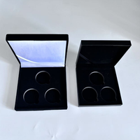 3pcs 4pcs 40mm Coins Gift Box Customize Color Square Velvet Coin Box Big Size Medal Badge Box