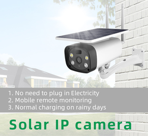 H.265 IP66 防水子弹型太阳能供电 4MP 4G IP 摄像机，带 CMOS 传感器、内置麦克风和 SIM 卡，适用于户外安全 - Product Image 3