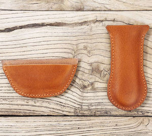 蔬菜鞣革锅提手盖炊具皮革铸铁煎锅提手盖2件套 - Product Image 1