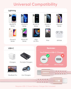 Cable de Carga Rápida Personalizado SUNGUY Tipo-C de 20W, Trenzado de Nailon, Ecológico y Duradero para Teléfonos Móviles - Product Image 6