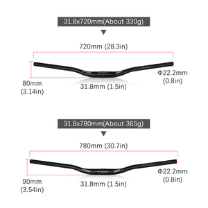 Tùy Chỉnh Nhà Máy Tay Lái Xe Đạp Anodized Nhiều Màu Sắc 31.8*720/780 Mm Đi Xe Đạp Hợp Kim Nhôm MTB Xe Đạp Phần - Product Image 6