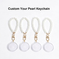 Kit de porte-clés en cuir personnalisable DIY avec cadre photo vierge transparent pour image personnalisée, avec anneaux de clés et accessoires de sac