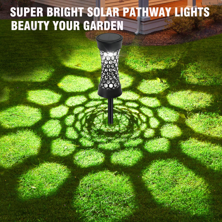 Solar Lawn Stake Light, Hollow Projection LED Decorative Lamp for Outdoor Garden Yard Landscape Lighting