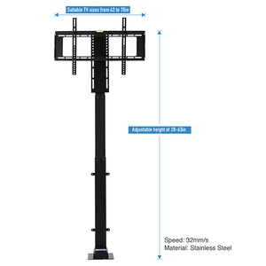 Meilleures Ventes 2026 : Support de Télévision <span class=keywords><strong>Motorisé</strong></span> Intelligent <span class=keywords><strong>pour</strong></span> Maison Connectée, Réglable en Hauteur avec Télécommande, <span class=keywords><strong>pour</strong></span> un Montage au Sol - Product Image 3
