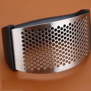 MOQ bajo, herramientas para frutas y verduras, prensador Manual de ajo, molienda de ajo curvada, utensilio de cocina de acero inoxidable, prensa de ajo - Product Image 3