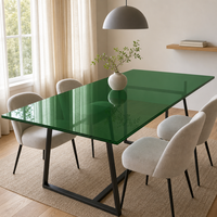 Verre feuilleté trempé teinté vert français 4mm 6mm 8mm 10mm certifié CE pour mur-rideau, fenêtre, cloison, façade, taille personnalisée