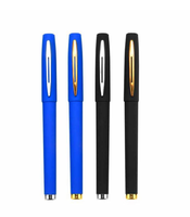 Stylo bille en métal avec gravure laser personnalisée, logo promotionnel, encre noire, pointe de 1,0 mm, stylo gel tactile en caoutchouc souple 2 en 1