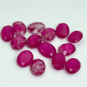 Hete Verkoop Ovaal Gesneden Kristal Edelsteen Synthetische Rode Robijnrode Fusiesteen - Product Image 6
