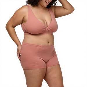 Conjunto de Ropa Interior Femenina de Talla Grande, Marca OEM, Sujetador y Pantalones Cortos, 2 Piezas, Lencería Sexy Deportiva para Chicas - Product Image 3