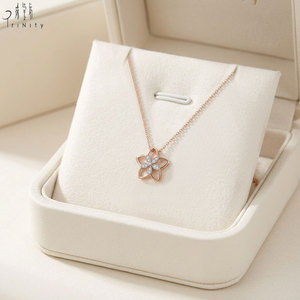 Collier tendance de haute qualité en or rose massif 18 carats avec pendentif étoile et diamant naturel, vente en gros pour l'exportation - Product Image 4