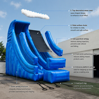 Prix d'usine commercial pas cher grande maison de rebond cavalier gonflable toboggan gonflable en pvc pour enfants