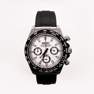 Reloj de Cuarzo para Hombre con Caja Redonda, Esfera de Cristal de Zafiro, Ancho de Correa de 20 mm, Reloj de Cuarzo de Lujo Modificado para Hombre, Resistente al Agua - Product Image 1