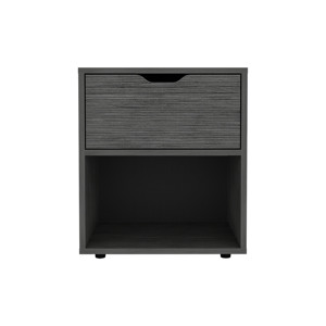 Aberdeeen 19.7-Inch High Nightstand End Table With <b>Open</b> Shelf - Product Image 2