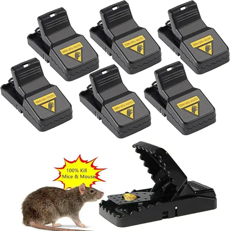 Hot Sell 6er Pack Kunststoff-Mausefalle Kill Fast Mice Rat Trap Wieder verwendbare Maus-Schnapp falle