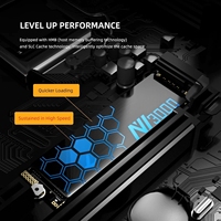 Untuk NV3000 2TB NVMe SSD PCIe Gen3x4 M.2 2280 Internal Solid State Drive Baca/Tulis 300TBW untuk Desktop, Laptop, dan PC Gaming