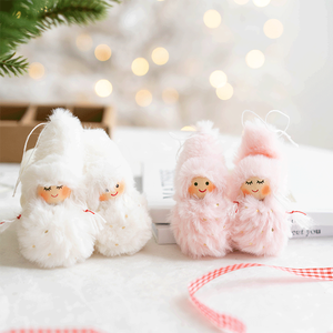 Décorations scandinaves de Noël, ensemble d'ornements de Noël en feutrine, bonhomme de neige, mini-ornements de poupées, décorations faites à la main - Product Image 6