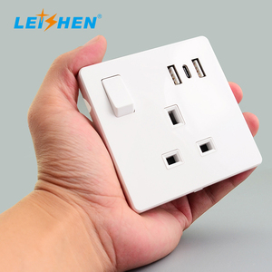 SP-9626 di LEISHEN BS prese con caricatore USB brevettato USB parete Out Let presa a muro con 3 Pin UK Standard - Product Image 4