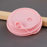Couvercles pour thé à bulles de 90 mm : bleu, rose, vert, orange, plastique jetable, injection