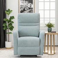 Sofá reclinable eléctrico Manual de diseño ergonómico, sofá cama individual de tela, para el hogar sillón de sala de estar, juego de sofá perezoso, mecedora