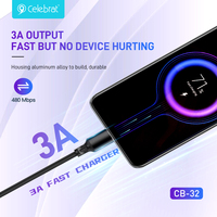 Kabel Data USB-C ke Micro USB Fast Charge dengan Lapisan Nilon untuk iPhone dan Android, Pengisian Cepat 3A